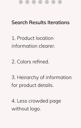 Instock Search Results Iterations
